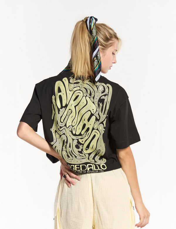 Oversize T-Shirt *Al Ritmo de Medallo* Black Women