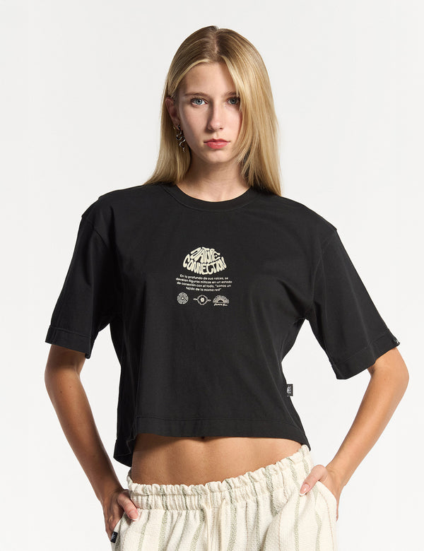 Women's Black Woody Oversize T-Shirt