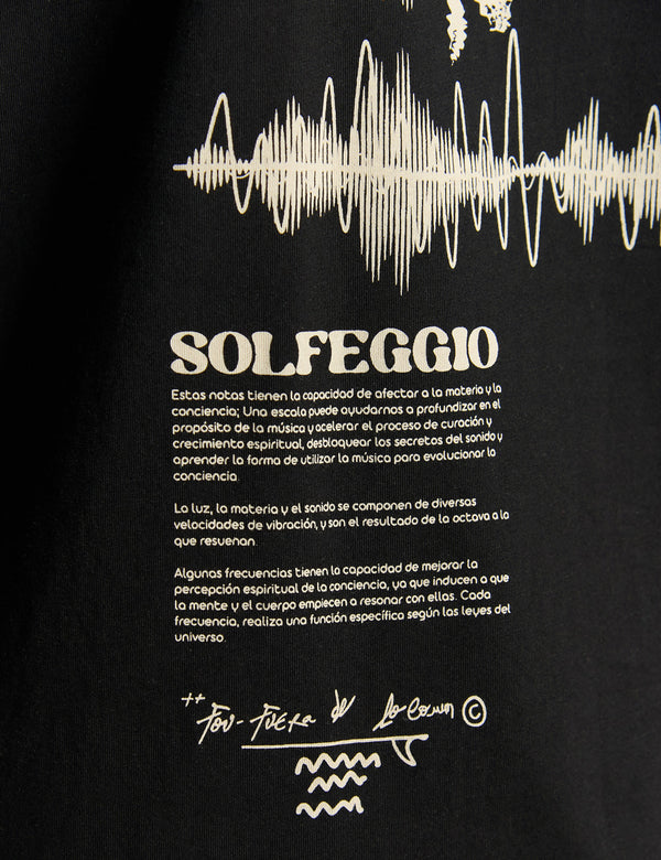 Men's Oversized Solfeggio Black T-Shirt