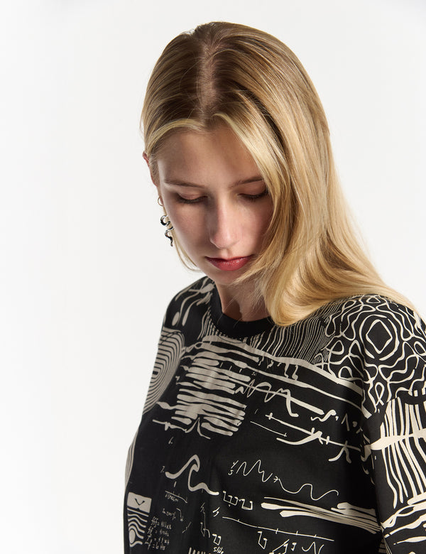 Women’s Sound Black Oversize T-Shirt