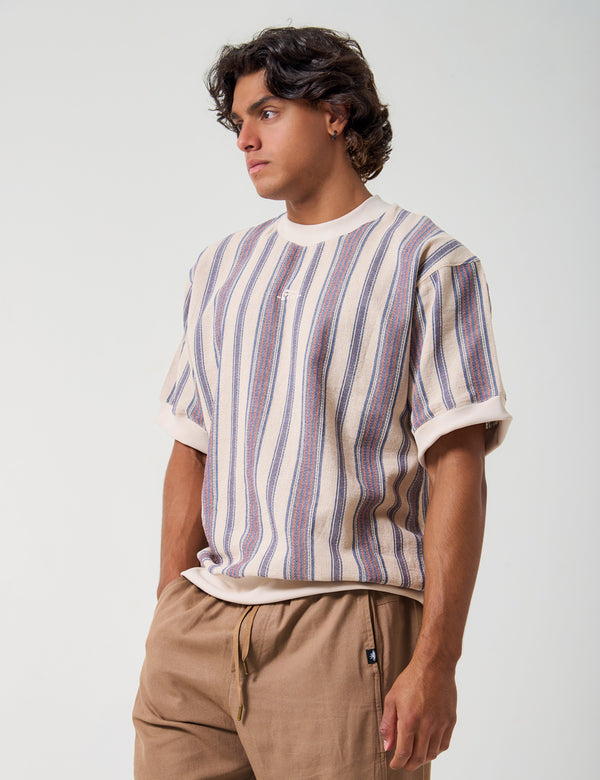 Men's Boxy Fit Shoreline Multicolor T-Shirt