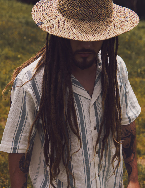 Men’s Surf Line Raw + Green Short-Sleeve Sport Collar Shirt