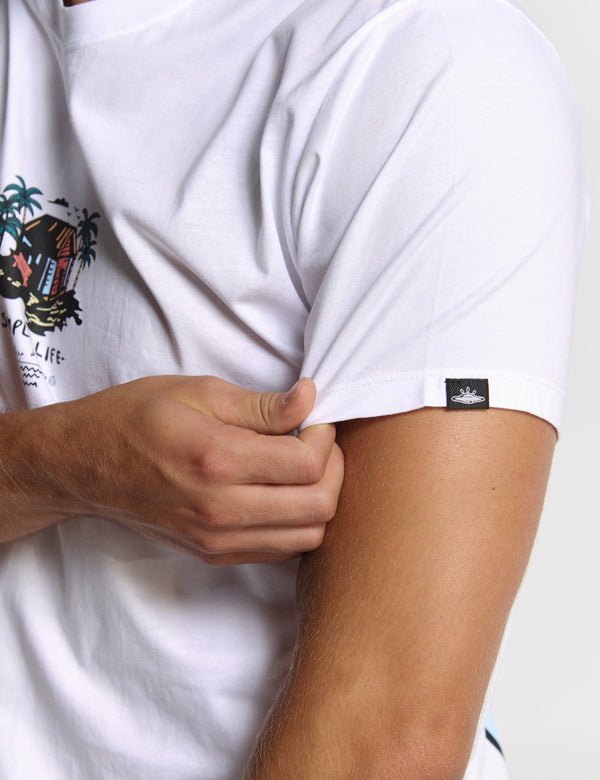 Simple life regular fit white T-shirt