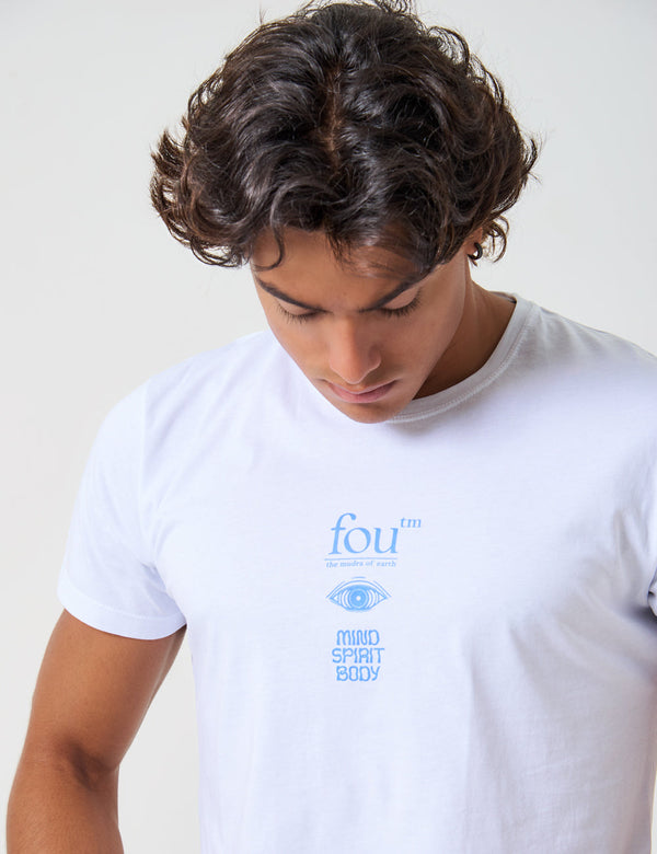 Mudra Men Regular Fit white T-shirt