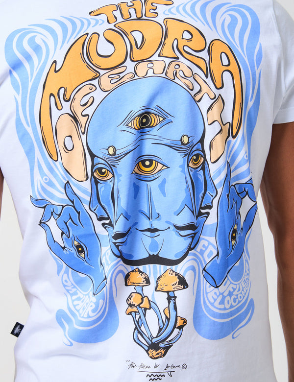 Mudra Men Regular Fit white T-shirt