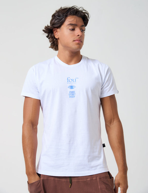 Mudra Men Regular Fit white T-shirt