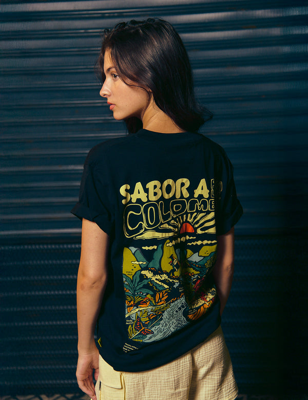 Regular Fit T-shirt Flavor of Colombia black unisex