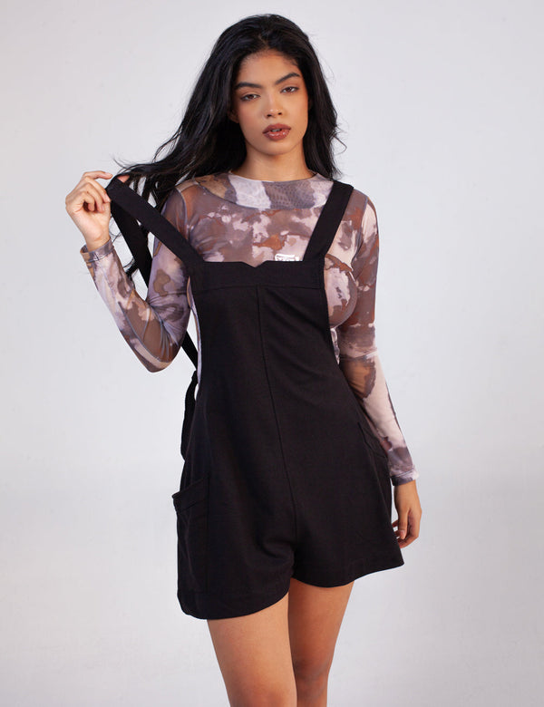 Noires Romper Straps Woman black