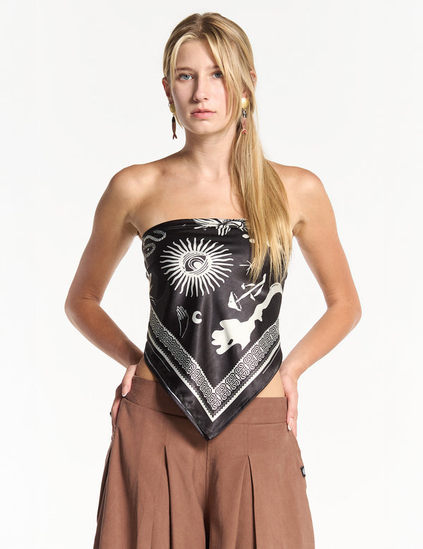 Women's evening scarf top