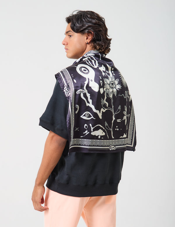 Unisex Black Night Scarf