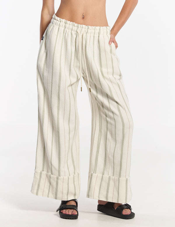 Palazzo Pants Raw Root + Green Women