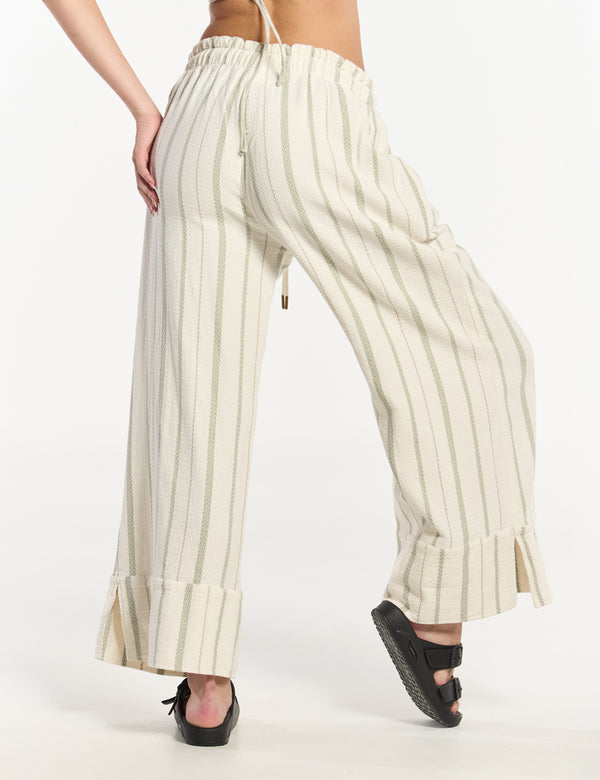 Palazzo Pants Raw Root + Green Women