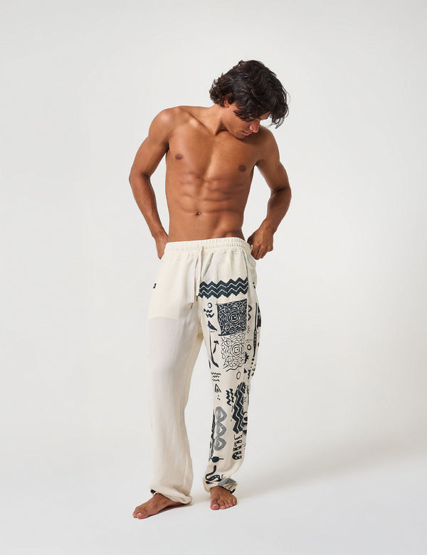 Kambo Off-white Unisex baggy pants