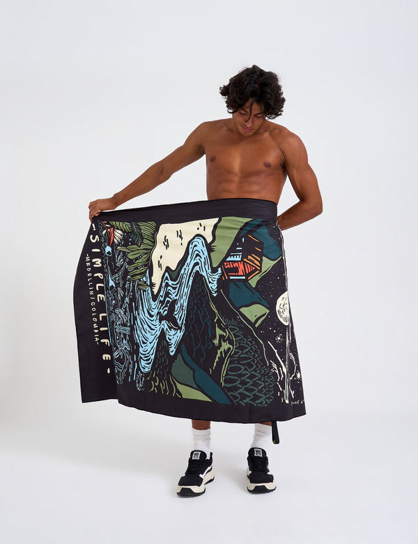 Microfiber Travel Towel 93 x 1.43 Simple Night Life