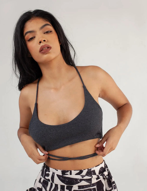 Alma Dark Gray Women Strapless Bra