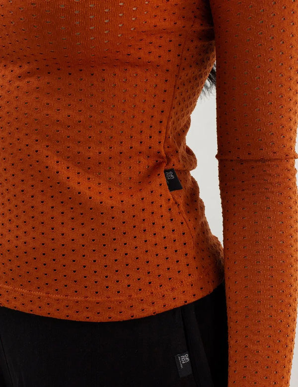 Hole terracotta Long Sleeve Women´s Sweatshirt