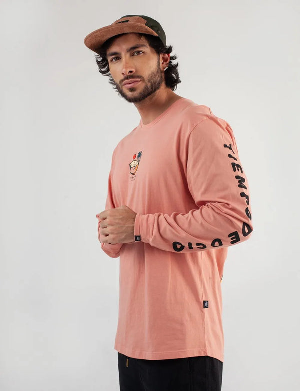 Tiempo de Ocio Men's Regular Fit Salmon Sweatshirt