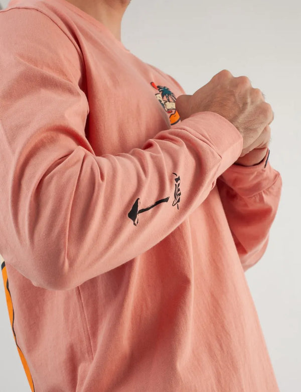 Tiempo de Ocio Men's Regular Fit Salmon Sweatshirt