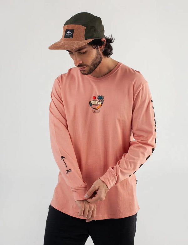 Tiempo de Ocio Men's Regular Fit Salmon Sweatshirt
