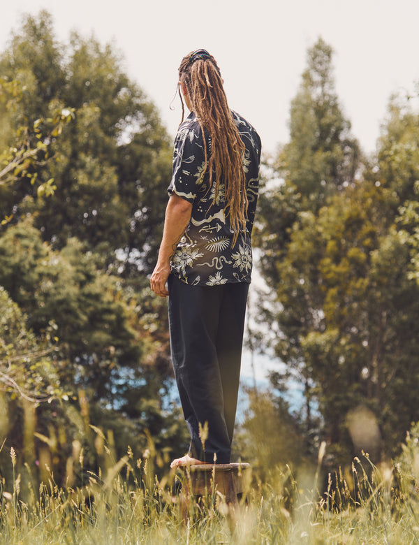 Regular Fit Chacras Shirt Black + Ecru Men