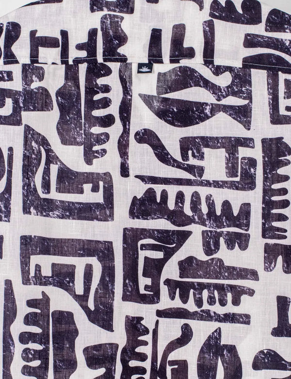 Copto Black + Pale Pink Short Sleeve Sport Collar Unisex Shirt