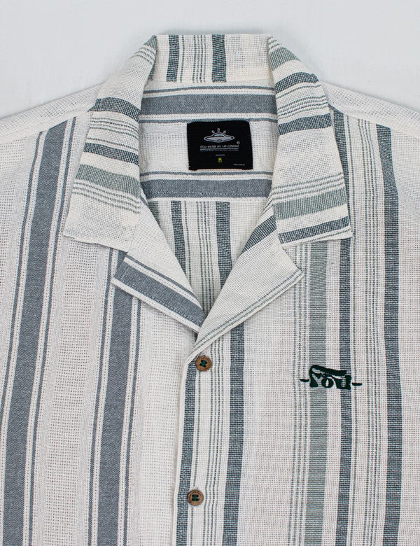 Men’s Surf Line Raw + Green Short-Sleeve Sport Collar Shirt