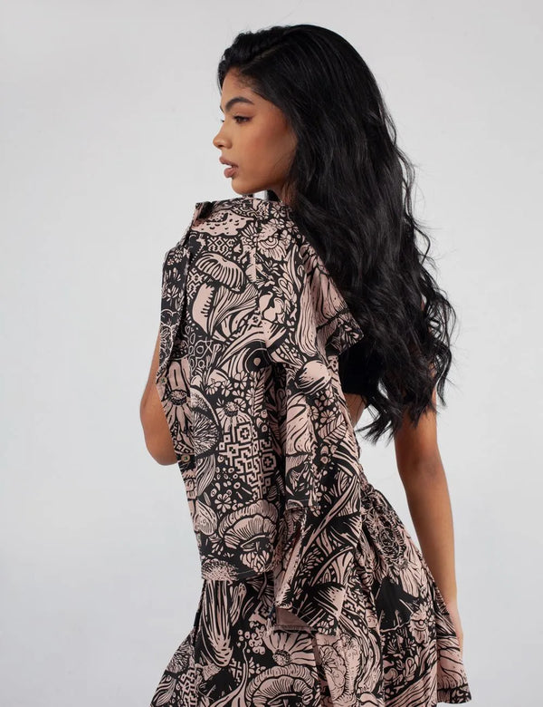 Set Landsky Shirt Collar Sport Short Sleeve Coral Woman