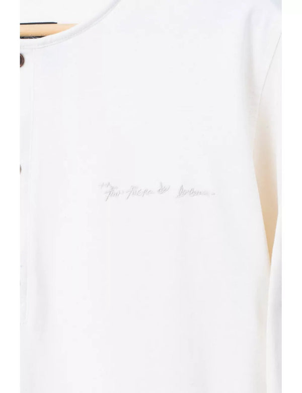 Sage Men's  Ecru Long Sleeve Sport Collar Shirt