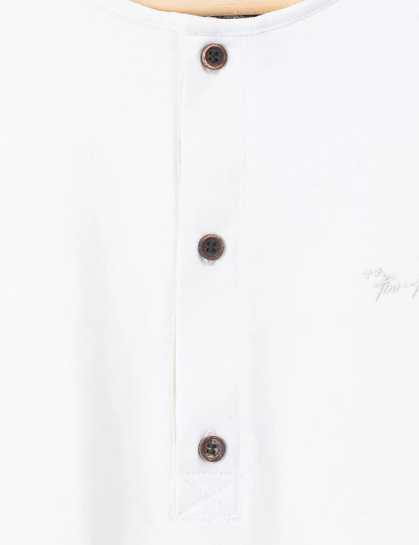 Sage Men's  Ecru Long Sleeve Sport Collar Shirt