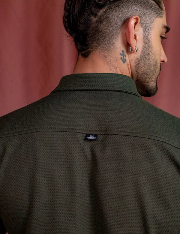 Urano Men Regular fit Green Shirt