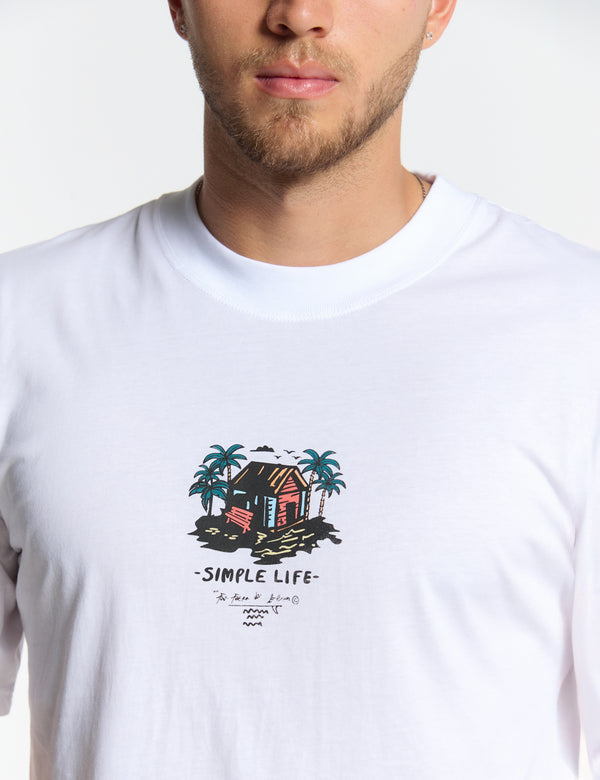 Simple Life Oversize T-shirt White Men