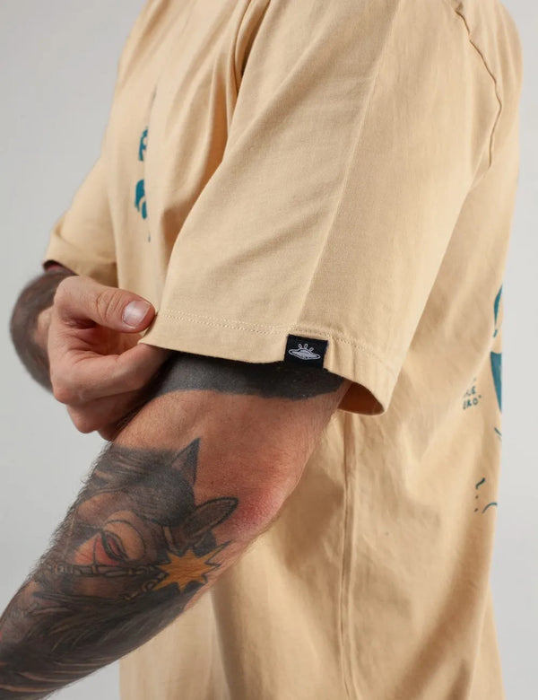 High Frequency Men's Oversized Sand T-Shirt