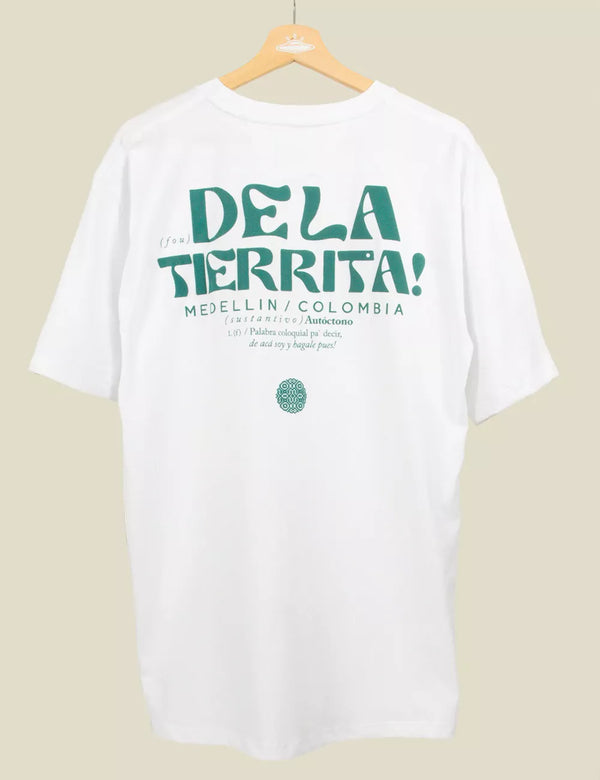 De La Tierrita Men´s Oversize white T-shirt