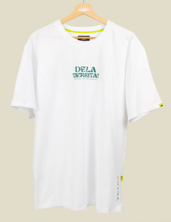 De La Tierrita Men´s Oversize white T-shirt