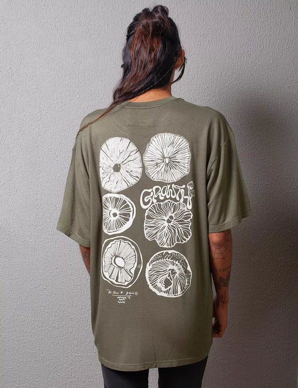 Growth Military green Oversize Unisex T-shirt