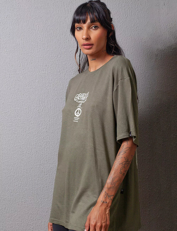 Growth Military green Oversize Unisex T-shirt