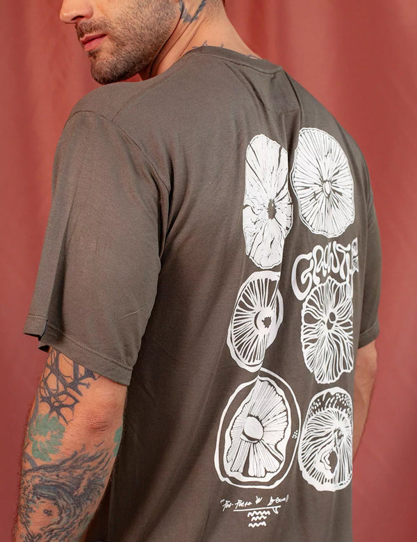 Growth Unisex Oversize Military Green T-Shirt