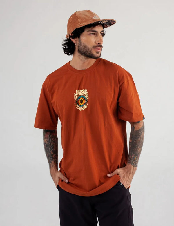 Men´s Oversize Ladder T-Shirt terracotta