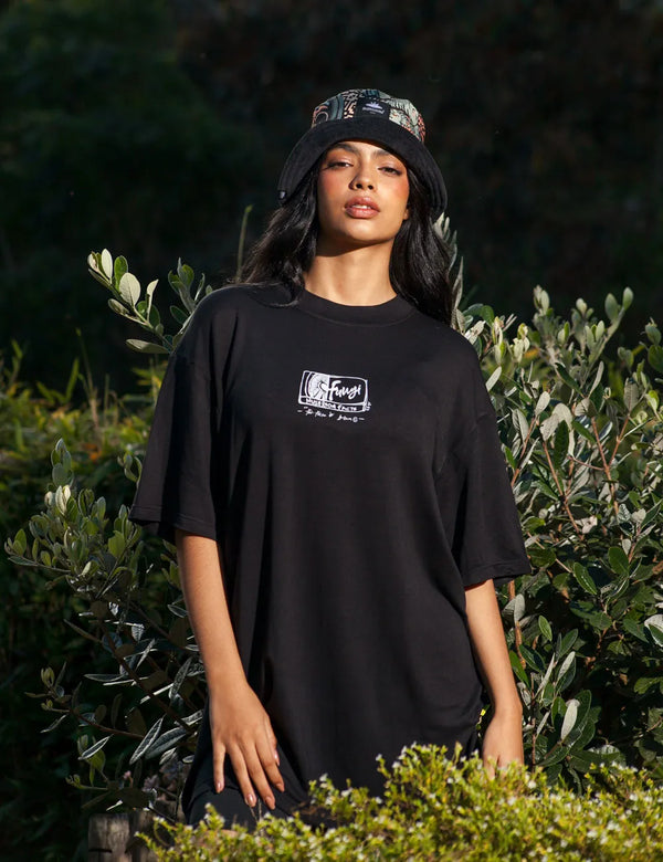 MushRoom Facts black Oversize Unisex T-Shirt