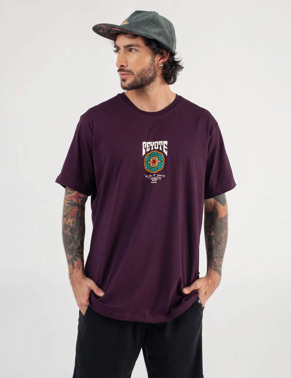 Peyote Men's Regular Fit Purple T-Shirt