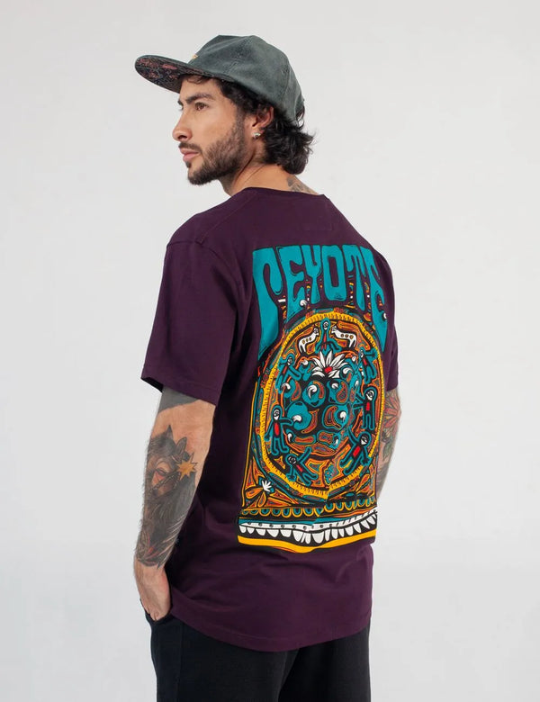 Peyote Men's Regular Fit Purple T-Shirt