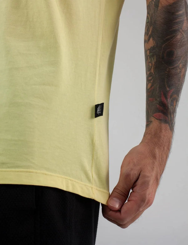 Pacifista Men's Regular Fit Yellow T-Shirt