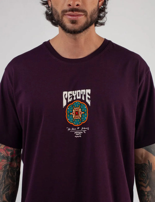 Peyote Men's Regular Fit Purple T-Shirt