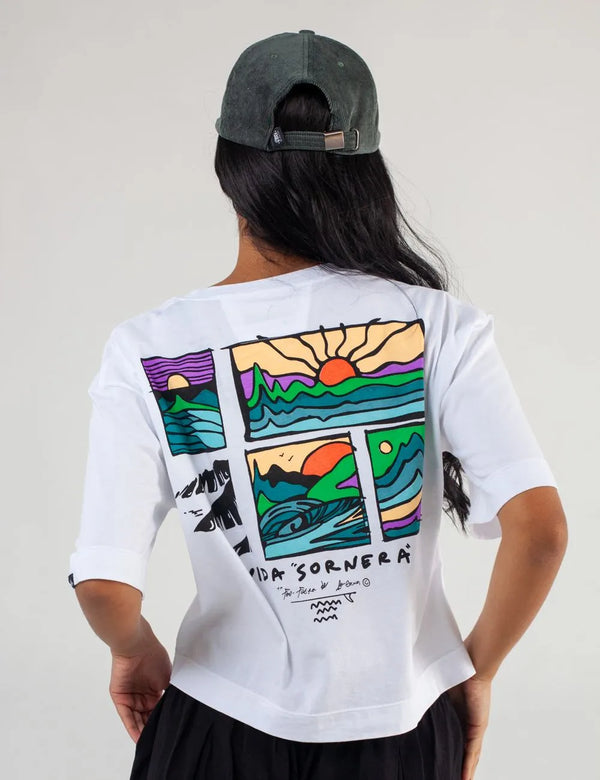 Live Cool Oversize white T-shirt Women