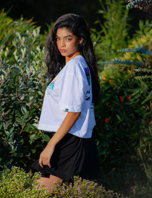 Live Cool Oversize white T-shirt Women