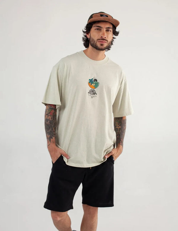 Wave Happy Oversize Green Unisex Shirt