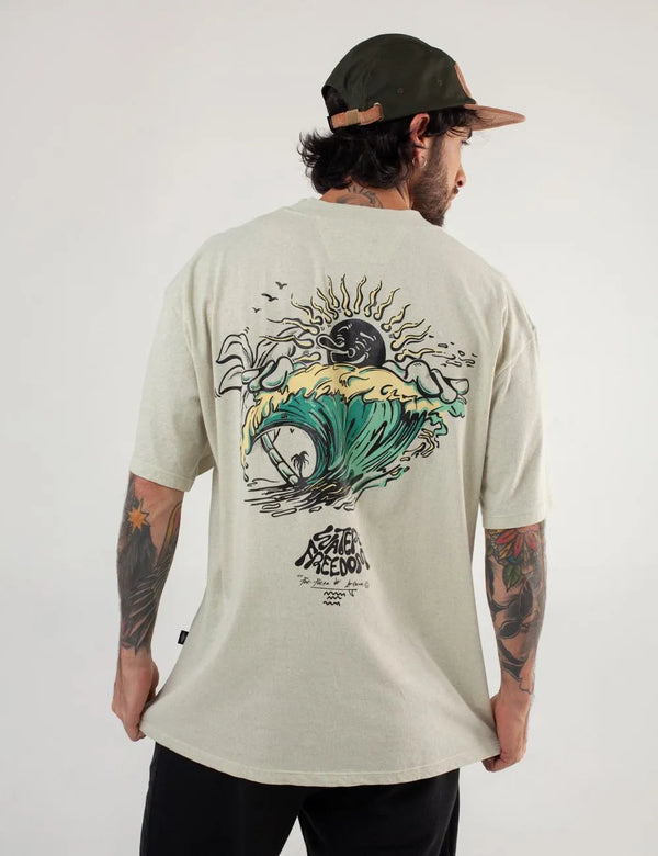 Wave Happy Oversize Green Unisex Shirt