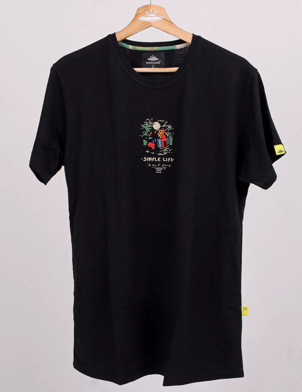 Mountain Life Regular fit black Unisex t-shirt