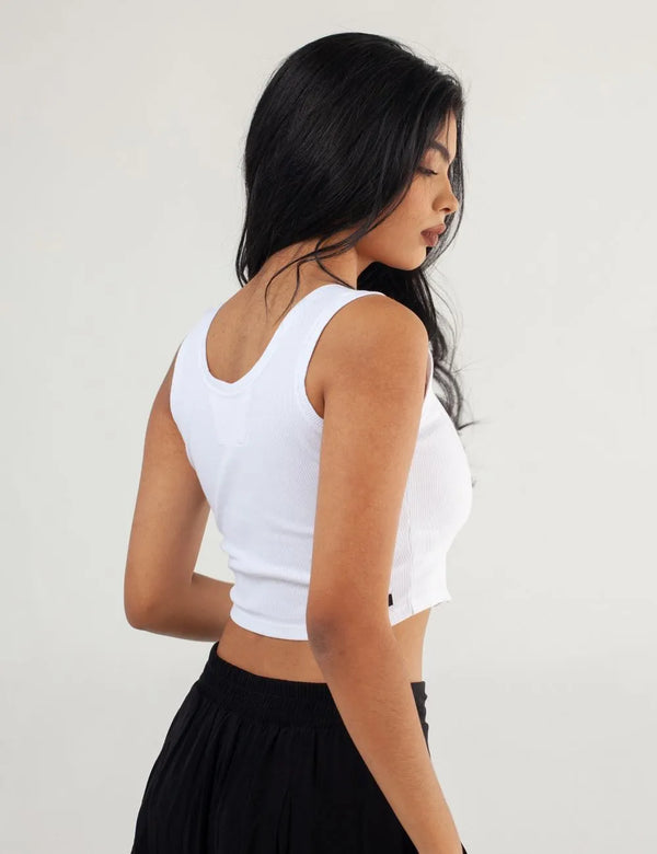 Sepiolita Women´s white Crop Top