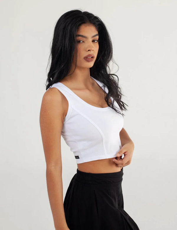 Sepiolita Women´s white Crop Top